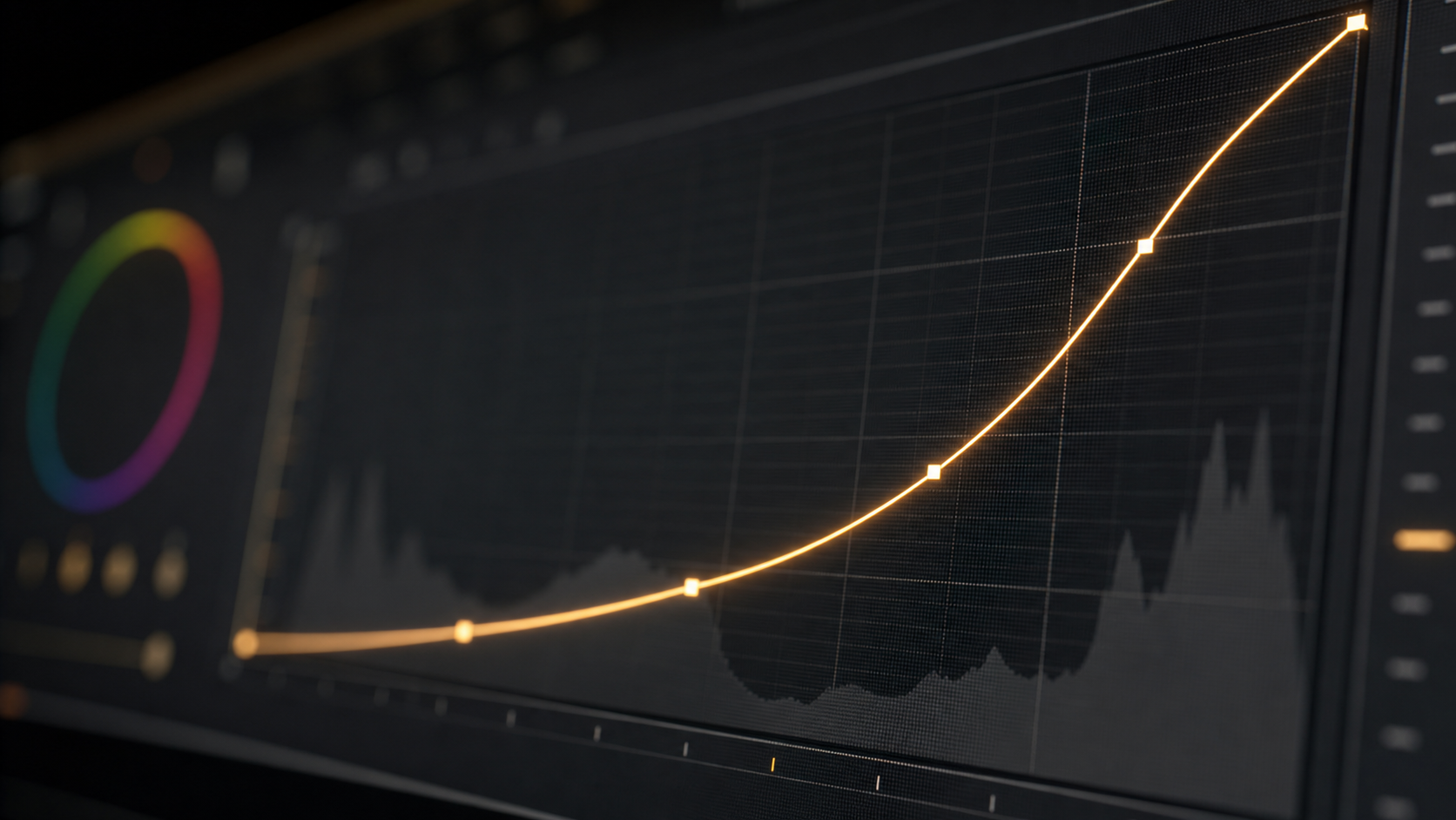 Dettaglio dello strumento di correzione curve tonali usato nel processo di ritocco